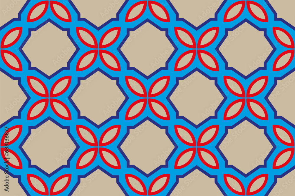 Fototapeta premium Shining illustration with lines on abstract template. Luxury Geometric Pattern with art deco ornament. A seamless background.