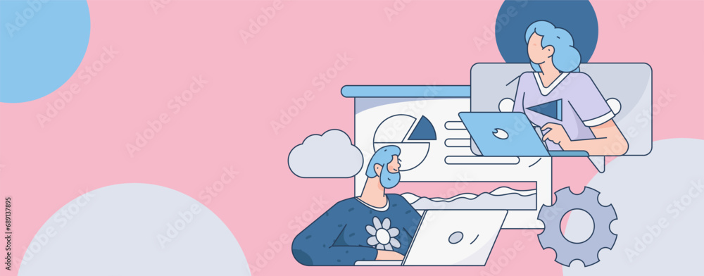 Business People Flat Vector Concept Operation Hand Drawn Illustration
Business People Flat Vector Concept Operation Hand Drawn Illustration