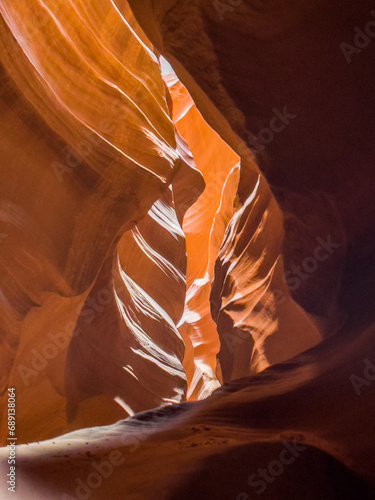 Twisting Sandstone Rock Formation in Upper Antelope Canyon