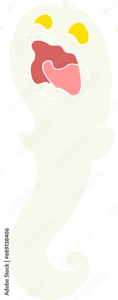flat color illustration of halloween ghost flat color illustration of halloween ghost