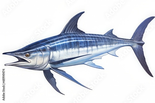 Blue marlin isolated on a white background © DK_2020
