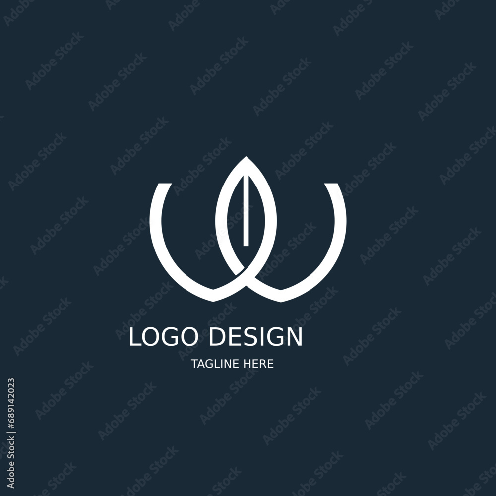 Fototapeta premium W initial logo