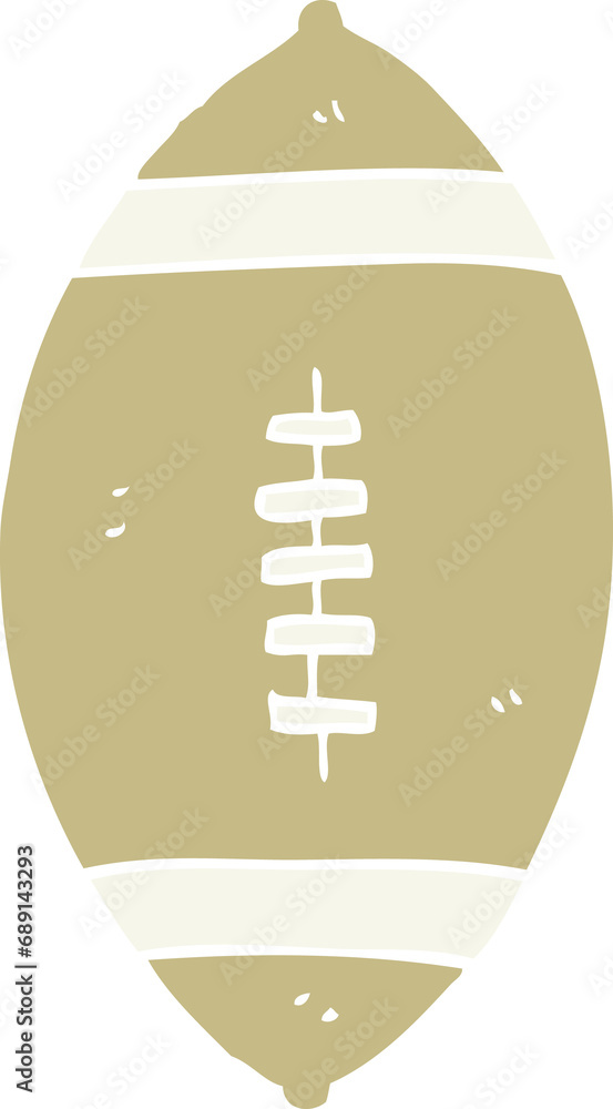 flat color illustration of football flat color illustration of football