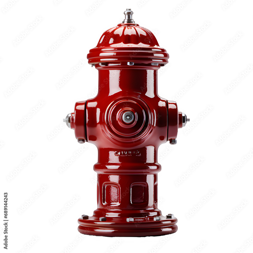 red hydrant isolated on transparent background ,generative ai red hydrant isolated on transparent background ,generative ai