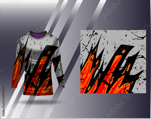 Sports jersey and tshirt template sports design for football racing gaming jersey vector