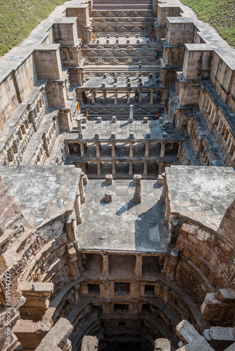 views of rani ki vav stepwells in patan, india photo