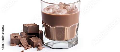 Isolated glass of chocolate...