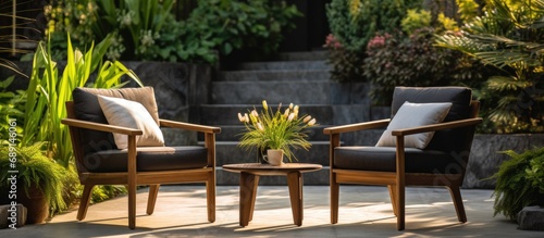 Chic outdoor furniture in t...