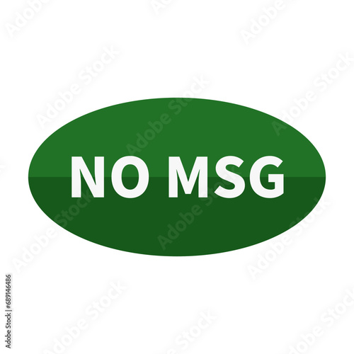 No Msg In Green Oval Shape For Product Sign Information Business Promotion Marketing Social Media

