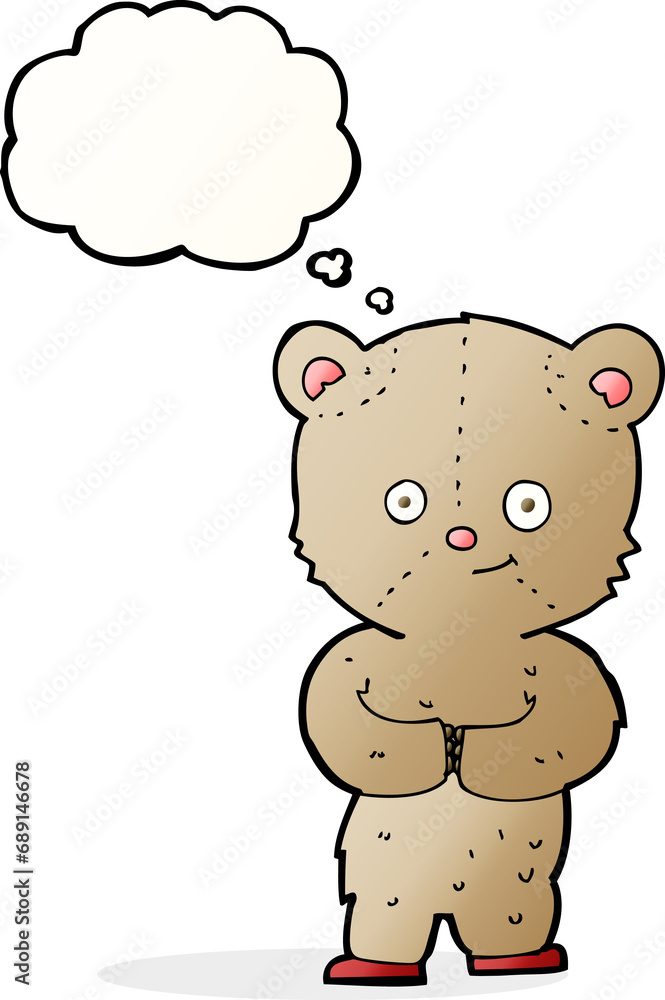 cartoon teddy bear with thought bubble cartoon teddy bear with thought bubble