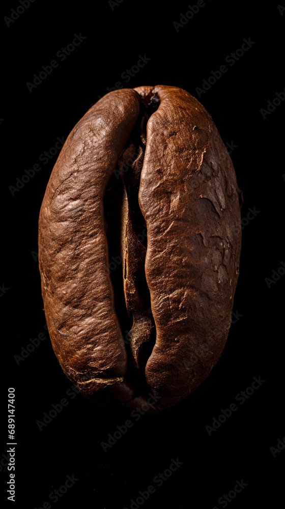 isolated top of roasted coffee bean, in the style of eroded surfaces created with Generative Ai isolated top of roasted coffee bean, in the style of eroded surfaces created with Generative Ai