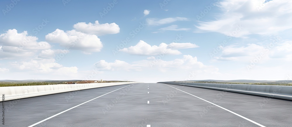 Highway road illustration on white background for creative advertisements Copy space image Place for adding text or design Highway road illustration on white background for creative advertisements Copy space image Place for adding text or design