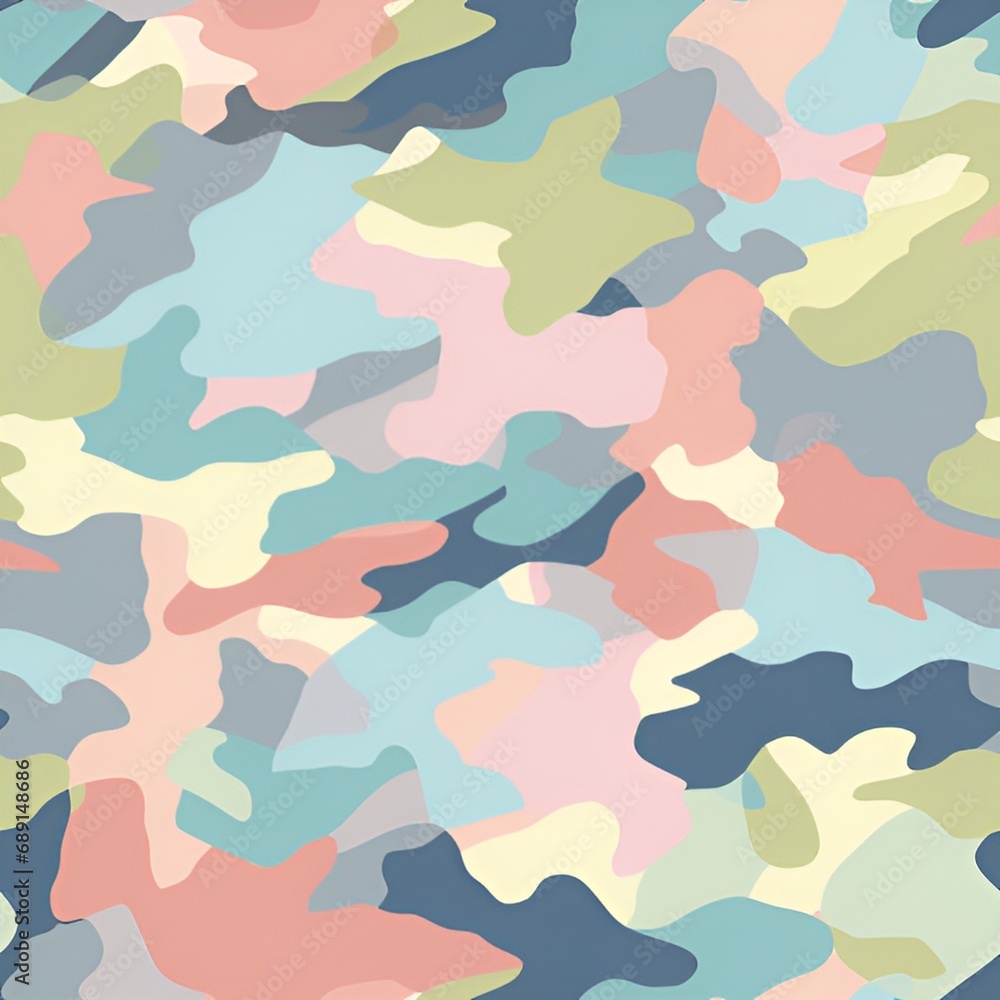 pastel camouflage pattern