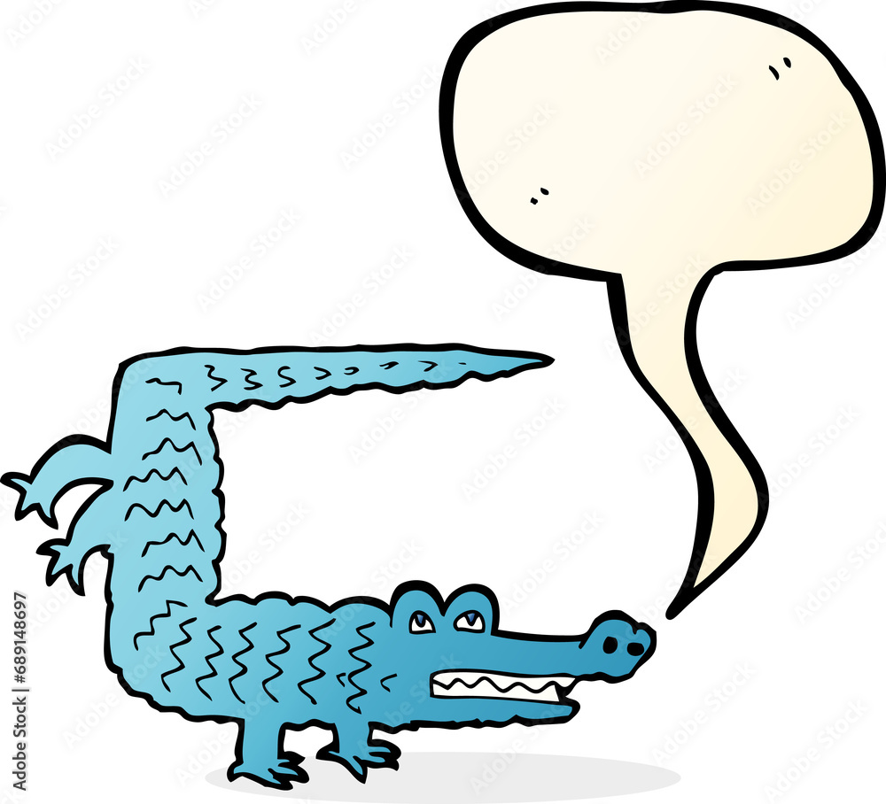 cartoon crocodile with speech bubble cartoon crocodile with speech bubble