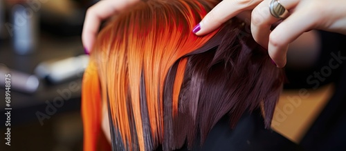 Hair dye being kneaded in t...