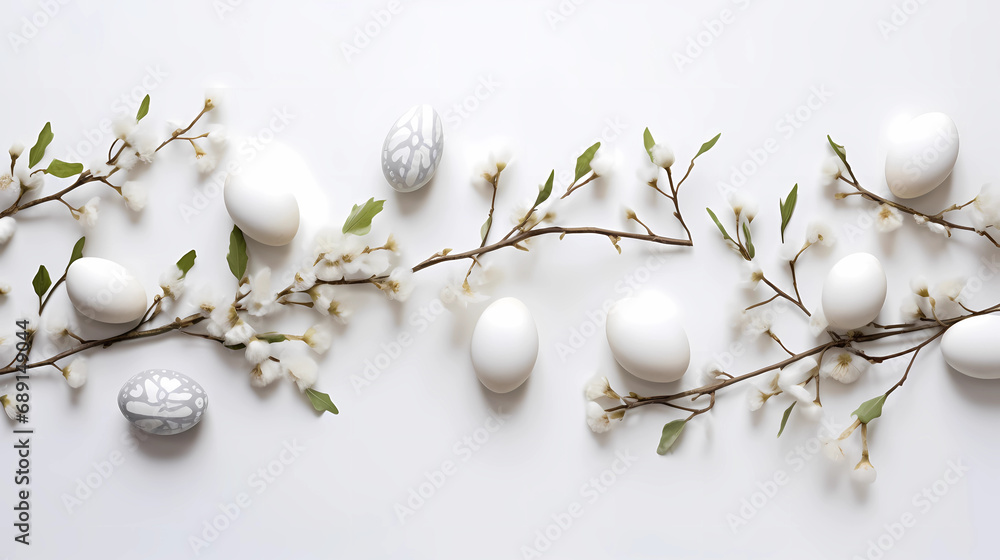 Easter background, wallpaper, Easter eggs, product presentation