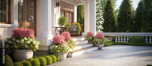 Luxurious house entrance wi...