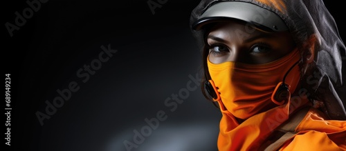 Industrial female worker wi...