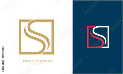 SS or S Alphabet letters logo monogram