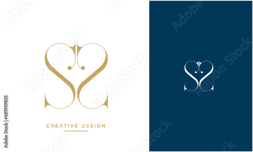 SS or S Alphabet letters logo monogram
