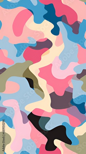 pastel camouflage pattern © No34