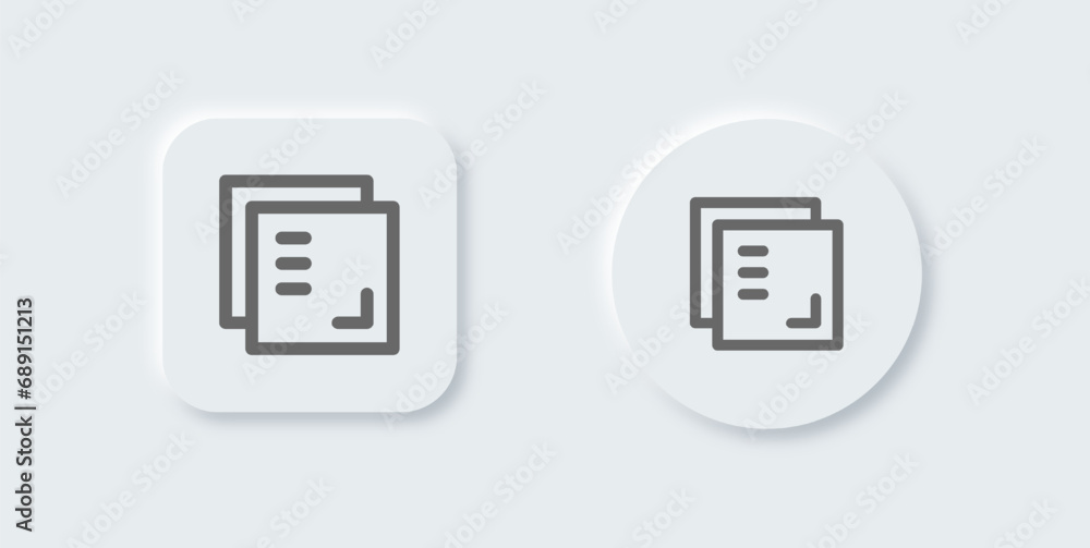 Album line icon in neomorphic design style. Multimedia signs vector illustration. Album line icon in neomorphic design style. Multimedia signs vector illustration.