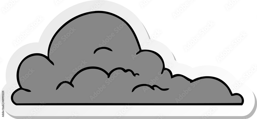 hand drawn sticker cartoon doodle of white large clouds hand drawn sticker cartoon doodle of white large clouds