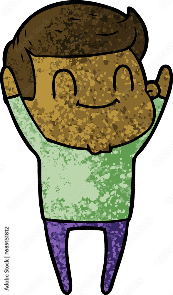 Obraz premium cartoon friendly man