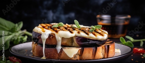 Grilled eggplant and mozzar...