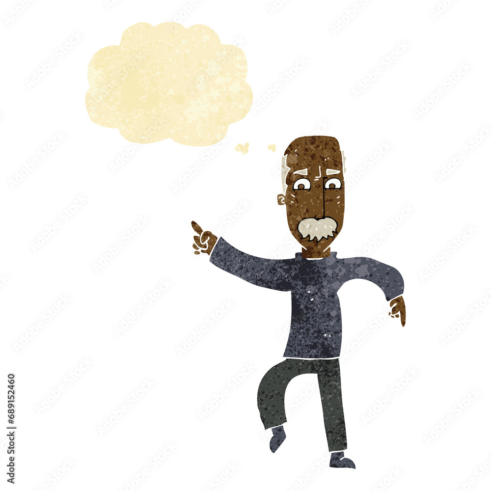 cartoon angry old man with thought bubble cartoon angry old man with thought bubble