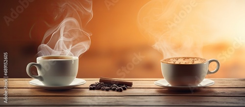 Hot beverages Copy space im...