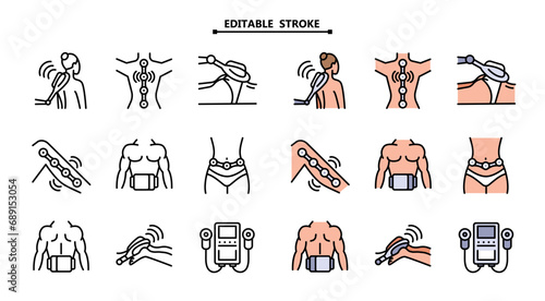 Magnet therapy alternative medicine icon in a collection with other items