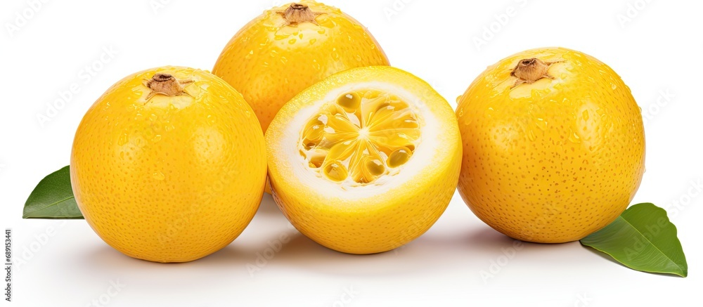 Passion fruits isolated on white background Copy space image Place for adding text or design Passion fruits isolated on white background Copy space image Place for adding text or design