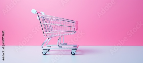 Cart idea for shopping Copy space image Place for adding text or design photo