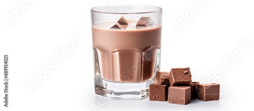 Isolated glass of chocolate...