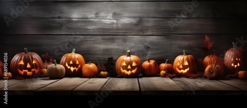 Halloween themed empty tabl...