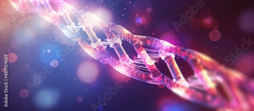 DNA helix visual depiction Mutations and disorders Copy space image Place for adding text or design photo