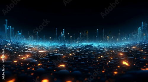 Vector abstract glowing particles wave. Futuristic technology style. Elegant background for business presentations.