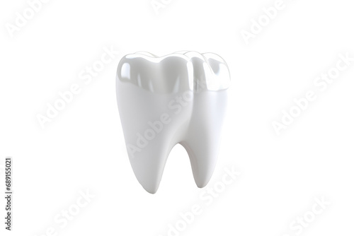Transparent White Background Dental D Model Of A Premolar Tooth Illustrating Dental Health Concept, Png.