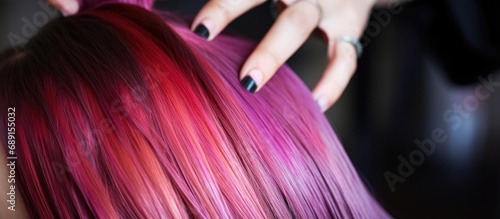 Hair dye being kneaded in t...