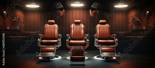 Barbershop s interior with ...