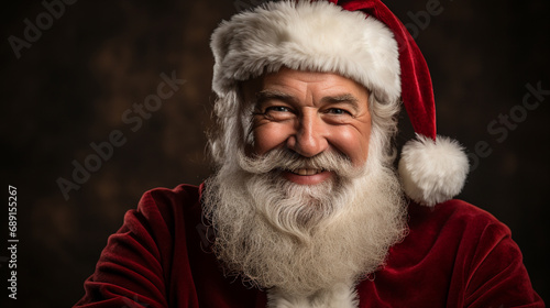 Portrait of Santa Claus with copy space