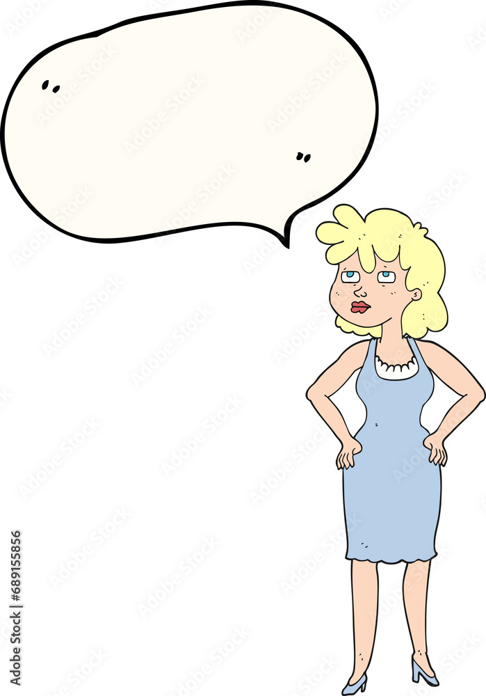 freehand drawn speech bubble cartoon annoyed woman freehand drawn speech bubble cartoon annoyed woman