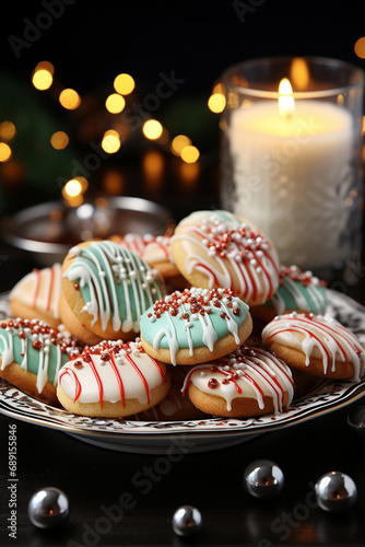 christmas cookies and decorations