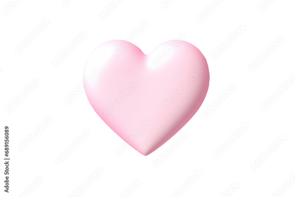 Heart Symbol Inside Speech Bubble On Pink Background With Transparent White Background, Png.