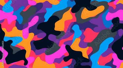 vivid color camouflage pattern
