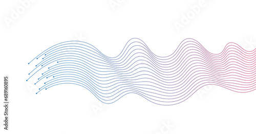 abstract wavy lines background element. Suitable for AI, tech, network, science, digital technology themes