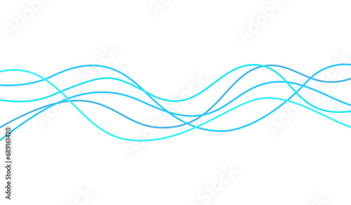 Abstract Blue Wave Line Flow Curve Wavy Twist Element Vector Sound Audio Volume Striped Graphic Decoration Presentation Templates Motion Movement Business Editable Stroke