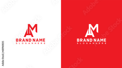 Letter MA Logo Design Template. Initial Letter MA Icon Vector Illustration