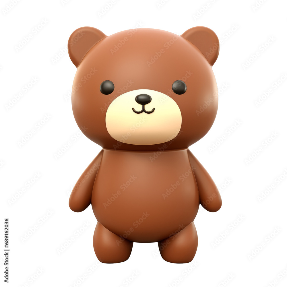 Bear Animal Character Toy ,Game asset valentine cartoon.Isolated on white and transparent background Bear Animal Character Toy ,Game asset valentine cartoon.Isolated on white and transparent background